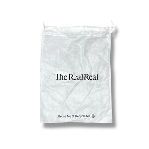 The real‎ real white drawstring dust bag